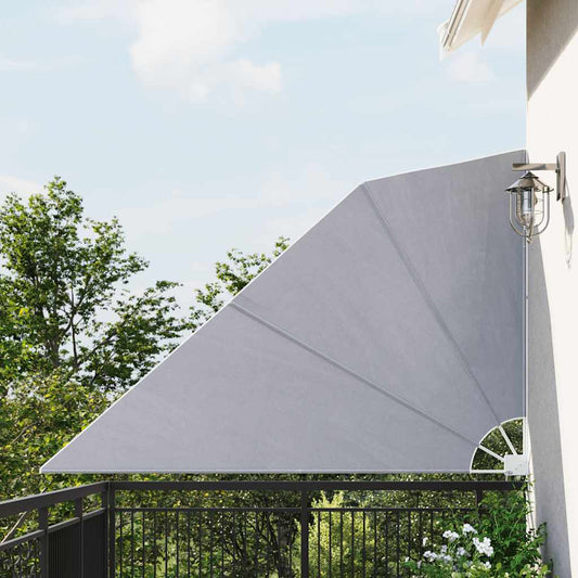 41574 vidaXL Collapsible Balcony Side Awning Grey 160x240 cm