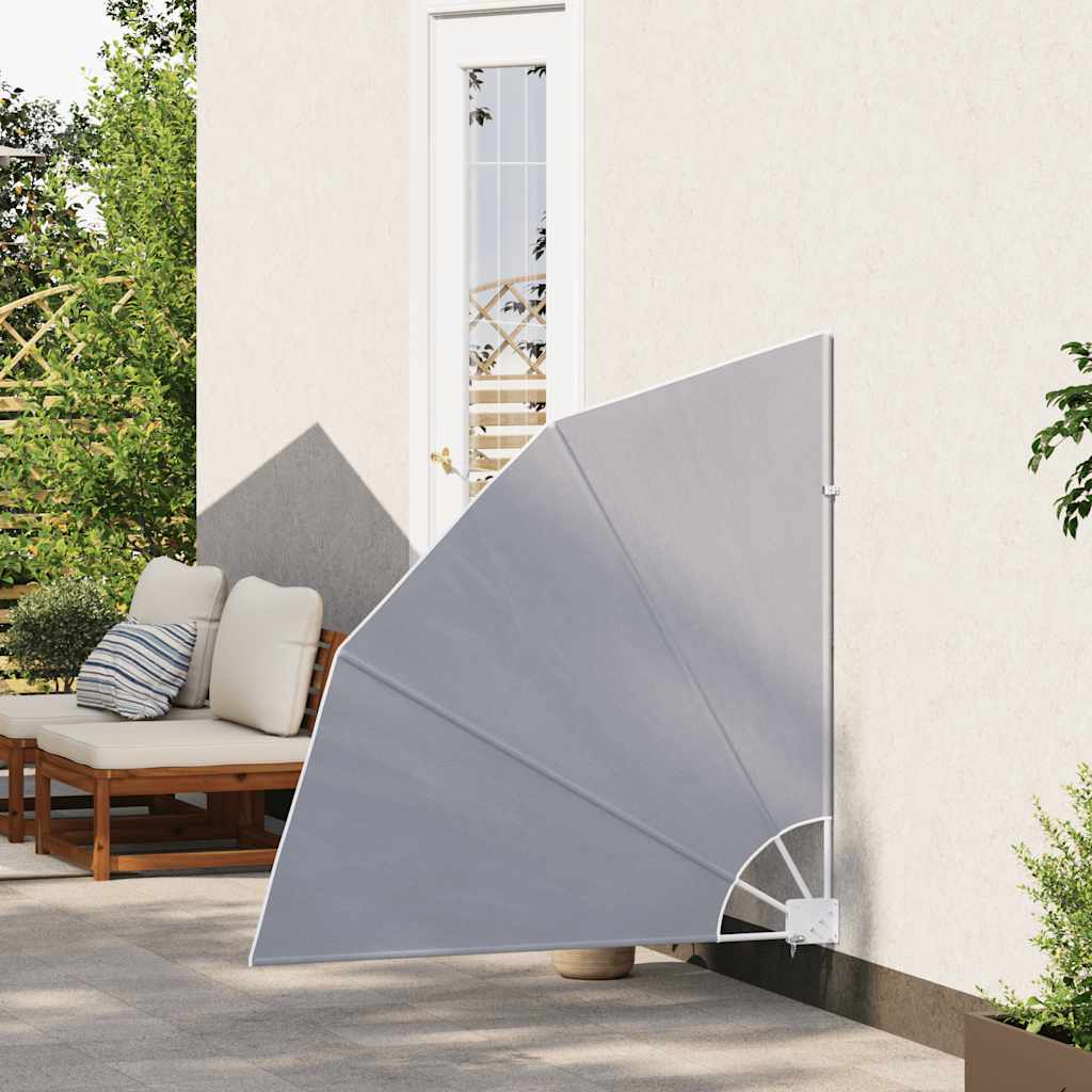 Collapsible Balcony Side Awning Grey 140x140 cm