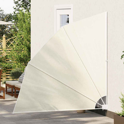 Collapsible Balcony Side Awning Cream 210x210 cm