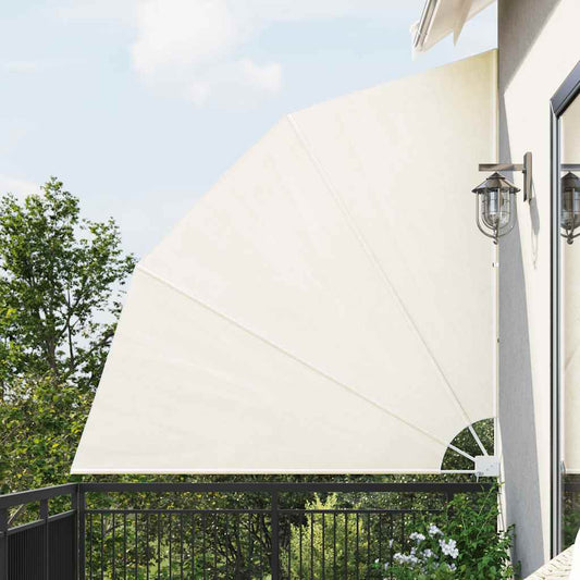 41576 vidaXL Collapsible Balcony Side Awning Cream 210x210 cm