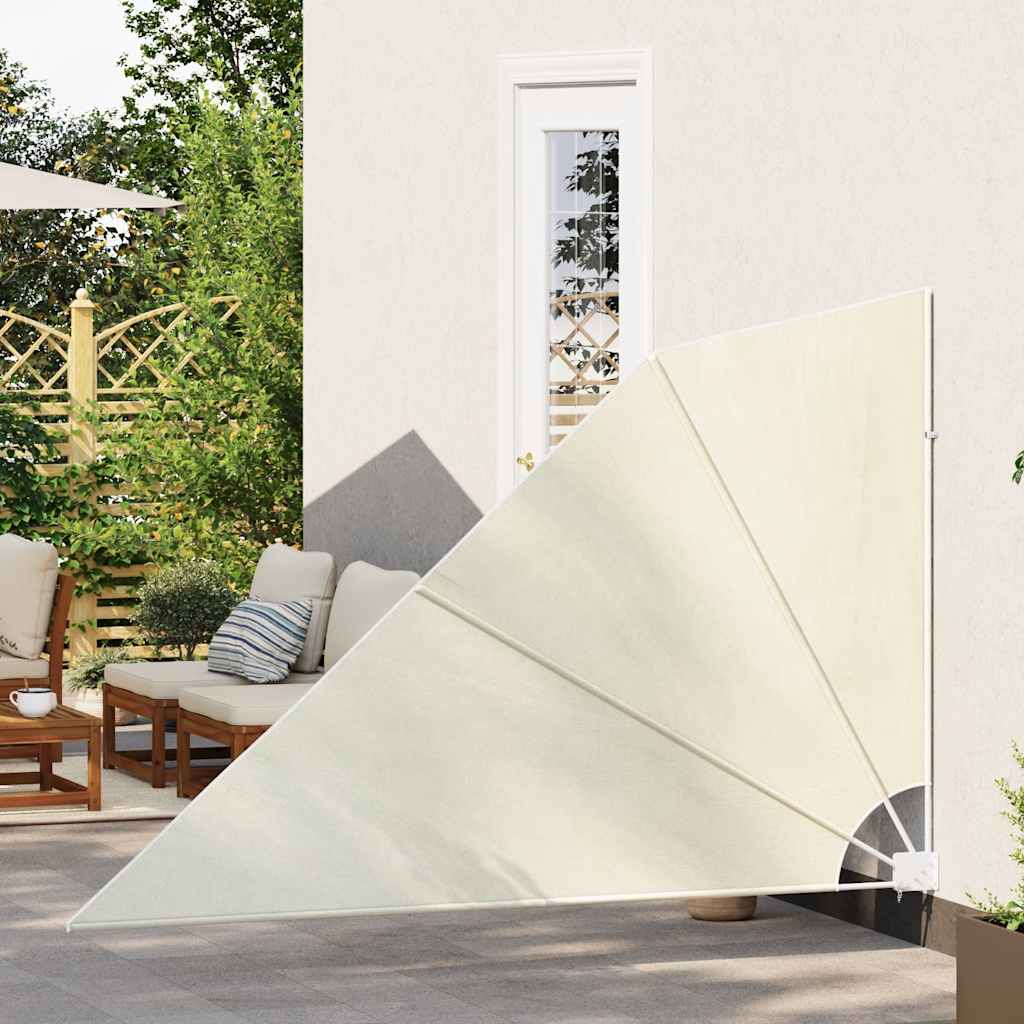Collapsible Balcony Side Awning Cream 160x240 cm