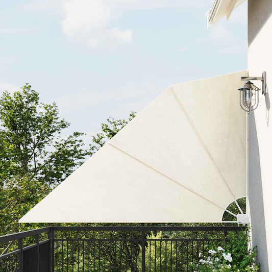 41577 vidaXL Collapsible Balcony Side Awning Cream 160x240 cm
