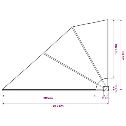 Collapsible Balcony Side Awning Terracotta 160x240 cm