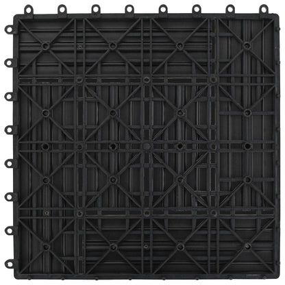 Decking Tile 11 pcs Grey 30 x 30 cm WPC