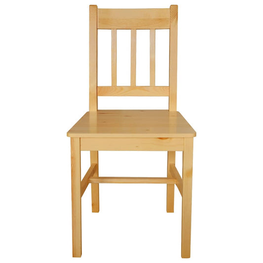 Dining Chair | Set of 6 | Natural | Solid pine wood | Standard