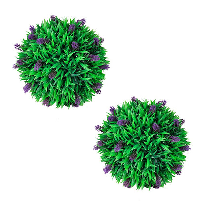 Set of 2 Artificial Boxwood Ball with Lavender 30 cm