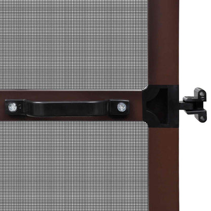 Hinged Insect Screen Manual Brown and Black 100 x 215 cm