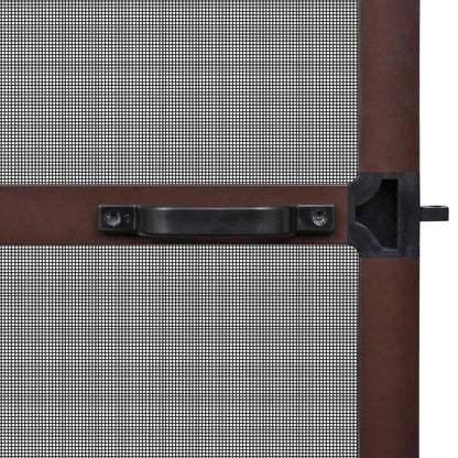 Hinged Insect Screen Manual Brown and Black 120 x 240 cm