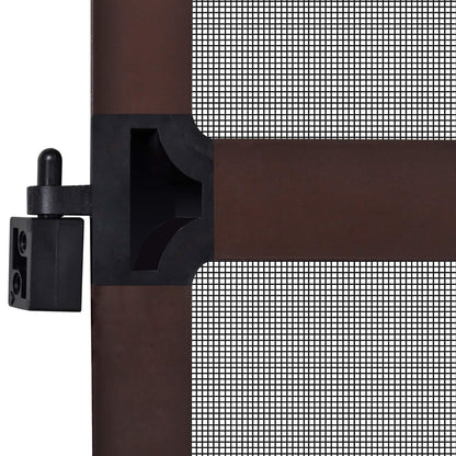 Hinged Insect Screen Manual Brown and Black 120 x 240 cm