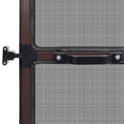 Hinged Insect Screen Manual Brown and Black 120 x 240 cm