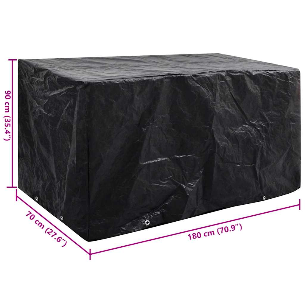 Garden Furniture Cover 8 Eyelets 180 x 70 x 90 cm
