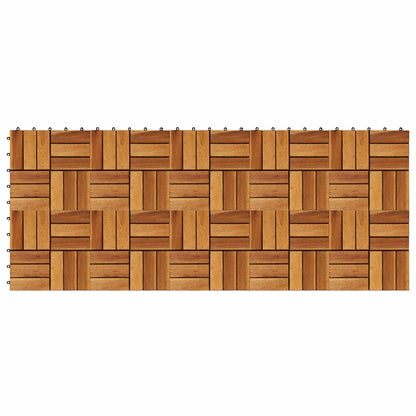 Decking Tile 10 pcs Brown 11.81 x 11.81 in Acacia Hardwood