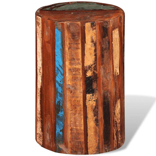 Stool | Multicoloured | Reclaimed solid wood | 45 x 30 cm | Durable