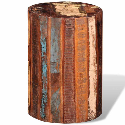 Stool | Multicoloured | Reclaimed solid wood | 45 x 30 cm | Durable