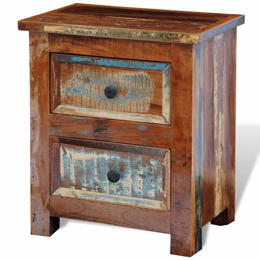 Bedside Cabinet | Multicolour | Reclaimed solid wood | Bedside Cabinet