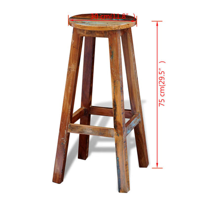 Bar Stool Solid Reclaimed Wood