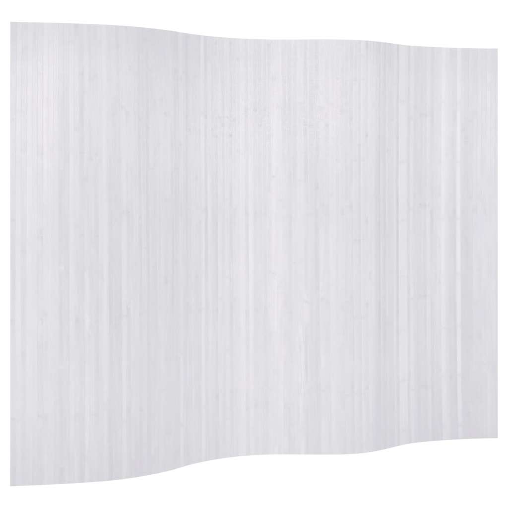 Room Divider Bamboo White Width 250 cm Height 165 cm
