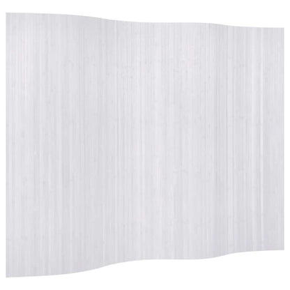 Room Divider Bamboo White Width 250 cm Height 165 cm