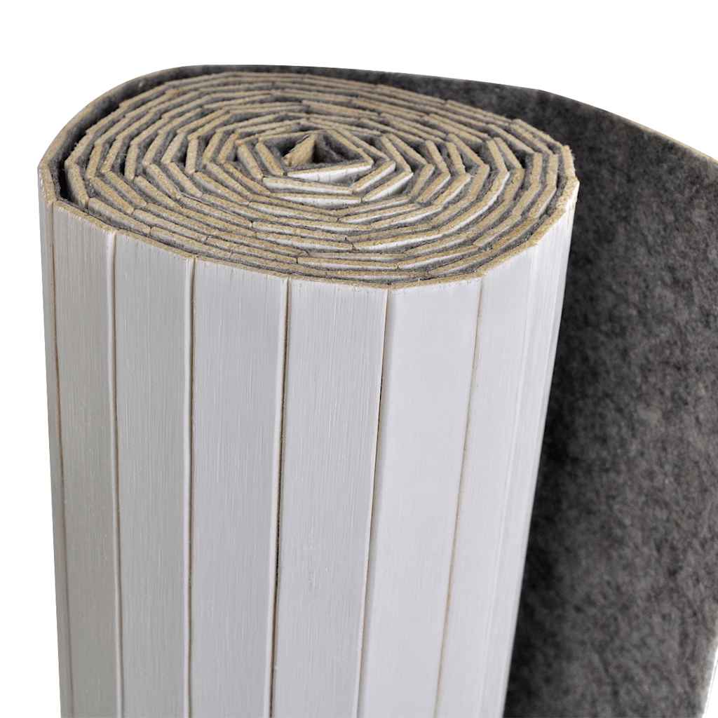 Room Divider Bamboo White Width 250 cm Height 165 cm