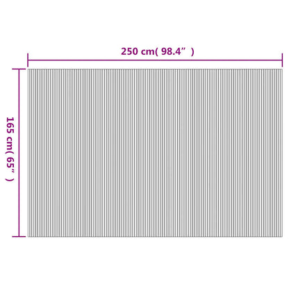 Room Divider Bamboo White Width 250 cm Height 165 cm