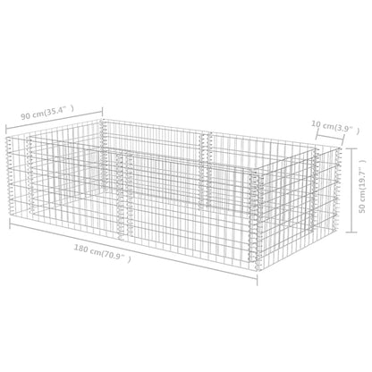 Gabion Planter Galvanized Steel 70.9"x35.4"x19.7"