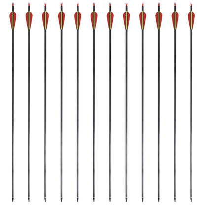 Standard Recurve Bow Arrows 30" 0.76 cm Carbon 12 pcs