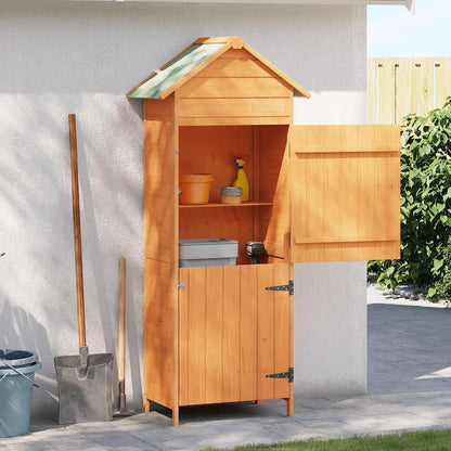 Patio Storage Cabinet Brown 16.7"x25.2"x74.8