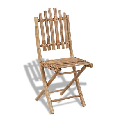 Foldable Patio Chairs Bamboo 4 pcs