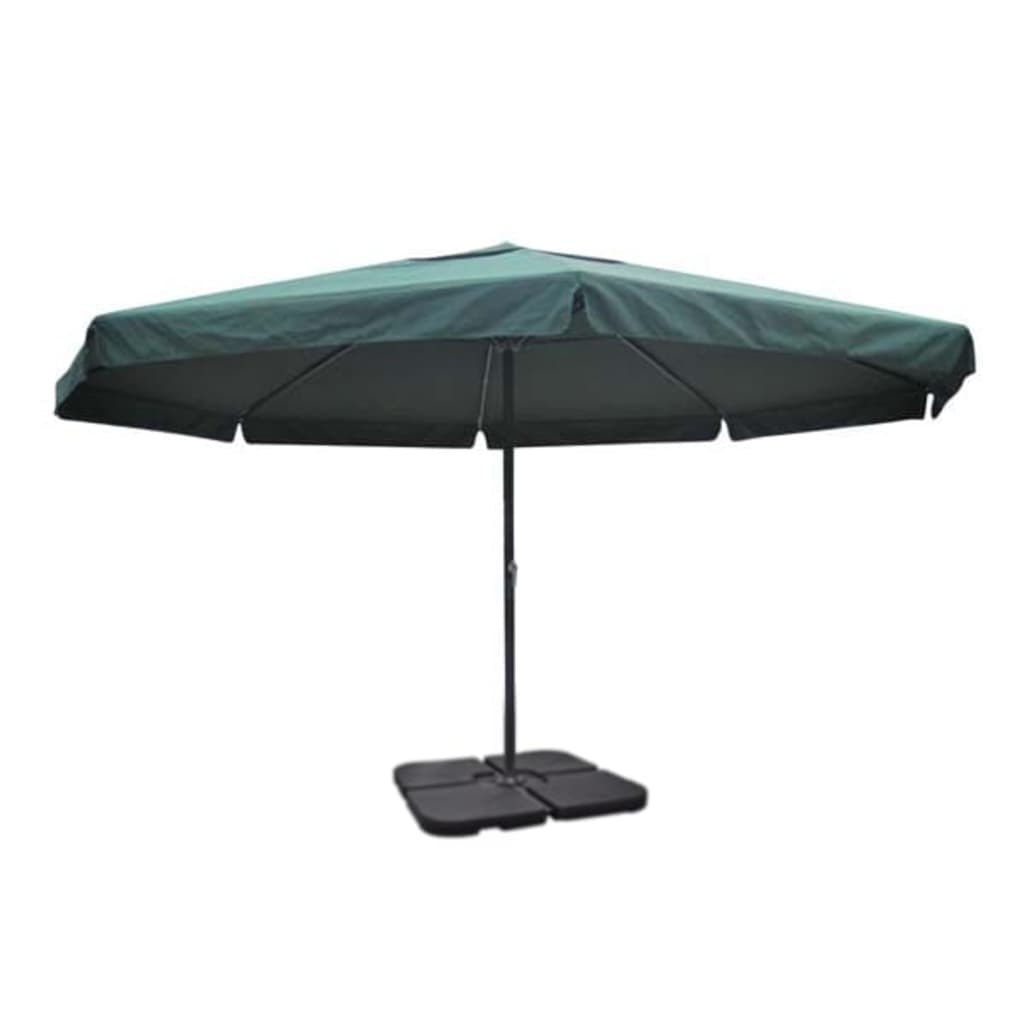Garden Parasol | Green | Aluminium, Steel, Plastic, Polyester | Large
