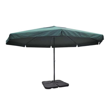 Garden Parasol | Green | Aluminium, Steel, Plastic, Polyester | Large