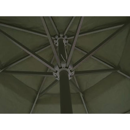 Garden Parasol | Green | Aluminium, Steel, Plastic, Polyester | Large