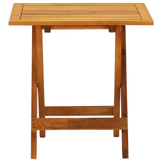 Side Table | Brown | Solid Acacia Wood | Small | Foldable | Bistro Table
