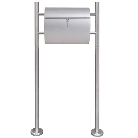 Mailbox | Silver | Stainless Steel | Medium | Mailbox | Rectangular