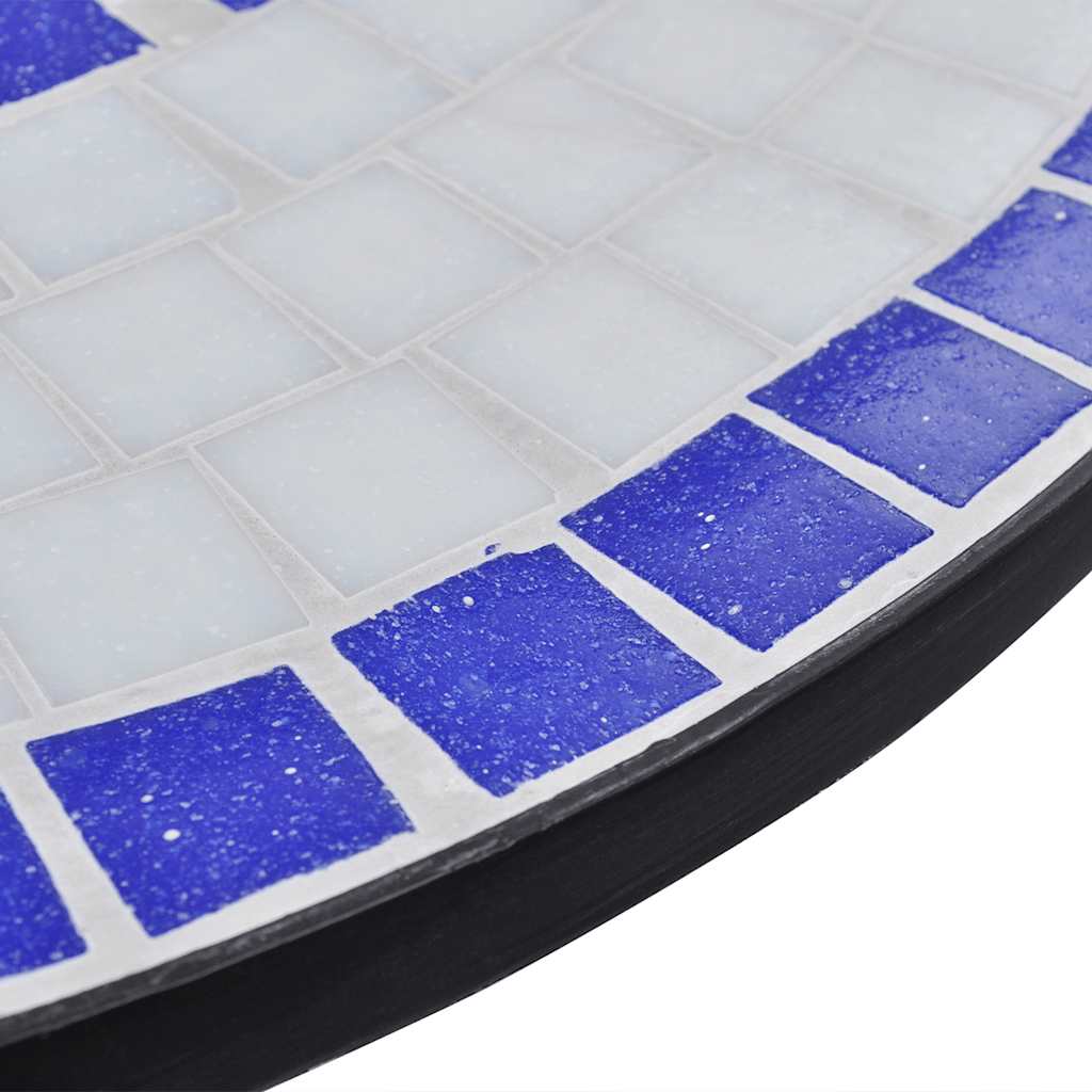 Patio Furniture | Blue and White | Powder-coated iron and ceramic tile