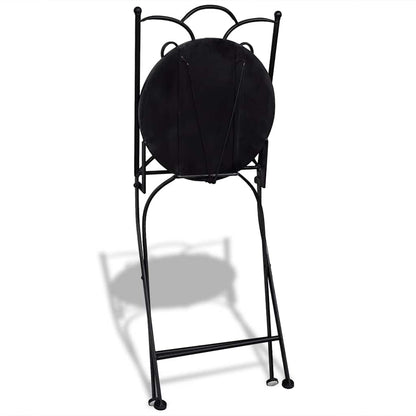 Patio Furniture | Blue and White | Powder-coated iron and ceramic tile