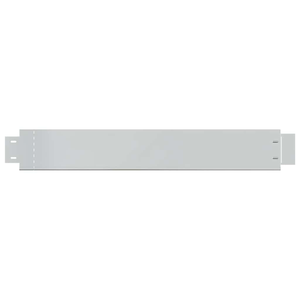 Set of 10 Flexible Lawn Fence Galvanised Steel 100 x 14 cm