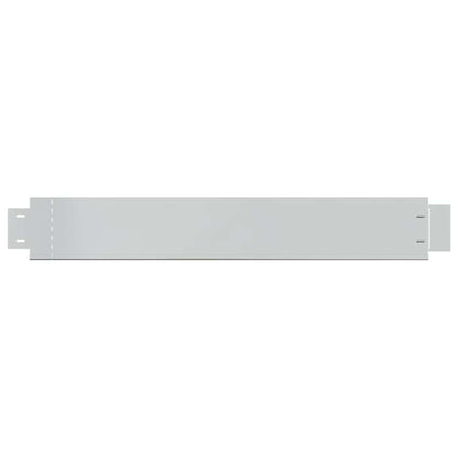 Set of 10 Flexible Lawn Fence Galvanised Steel 100 x 14 cm
