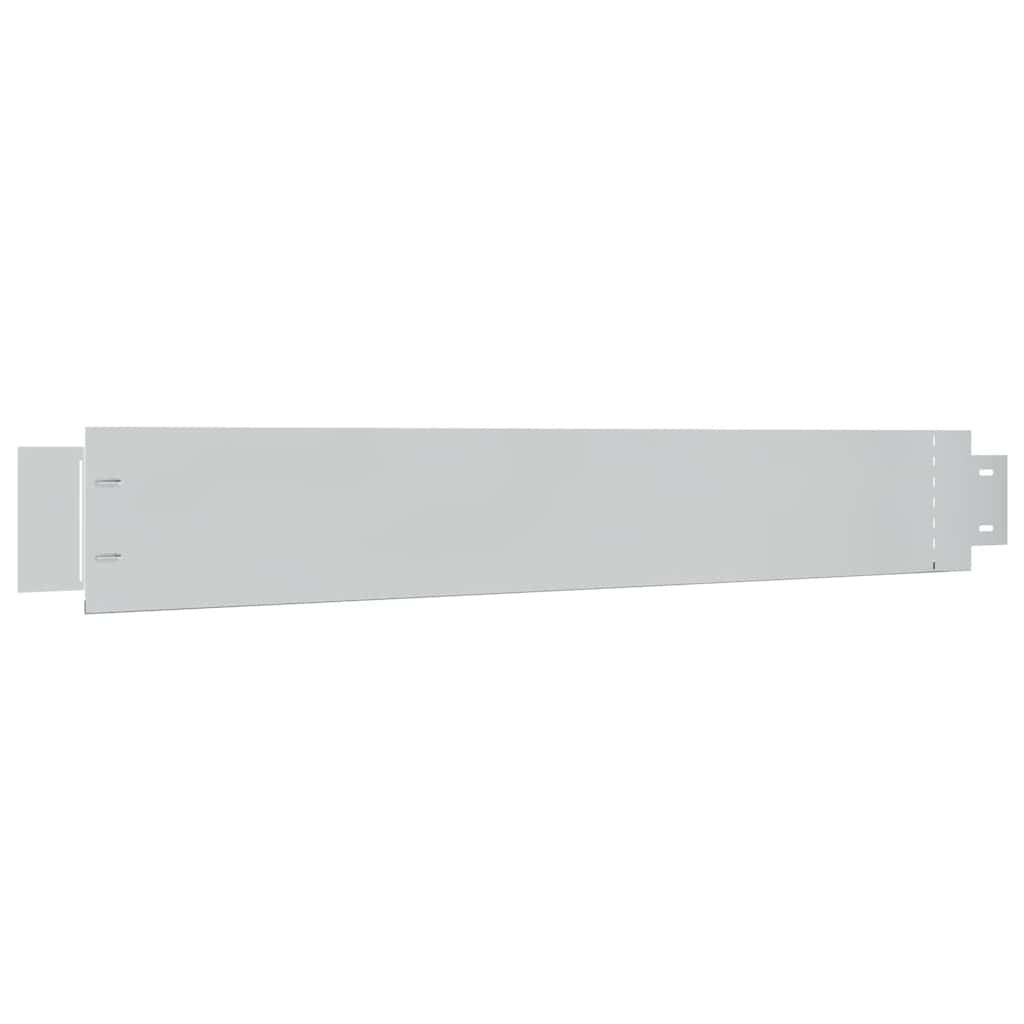 Set of 10 Flexible Lawn Fence Galvanised Steel 100 x 14 cm