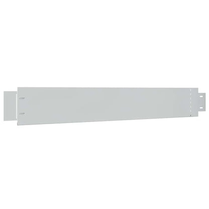 Set of 10 Flexible Lawn Fence Galvanised Steel 100 x 14 cm