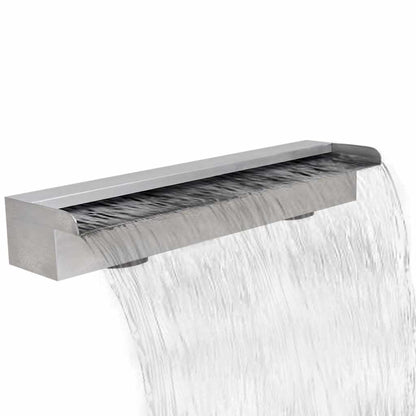 Rectangular Waterfall Pool Fountain Stainless Steel 23.6