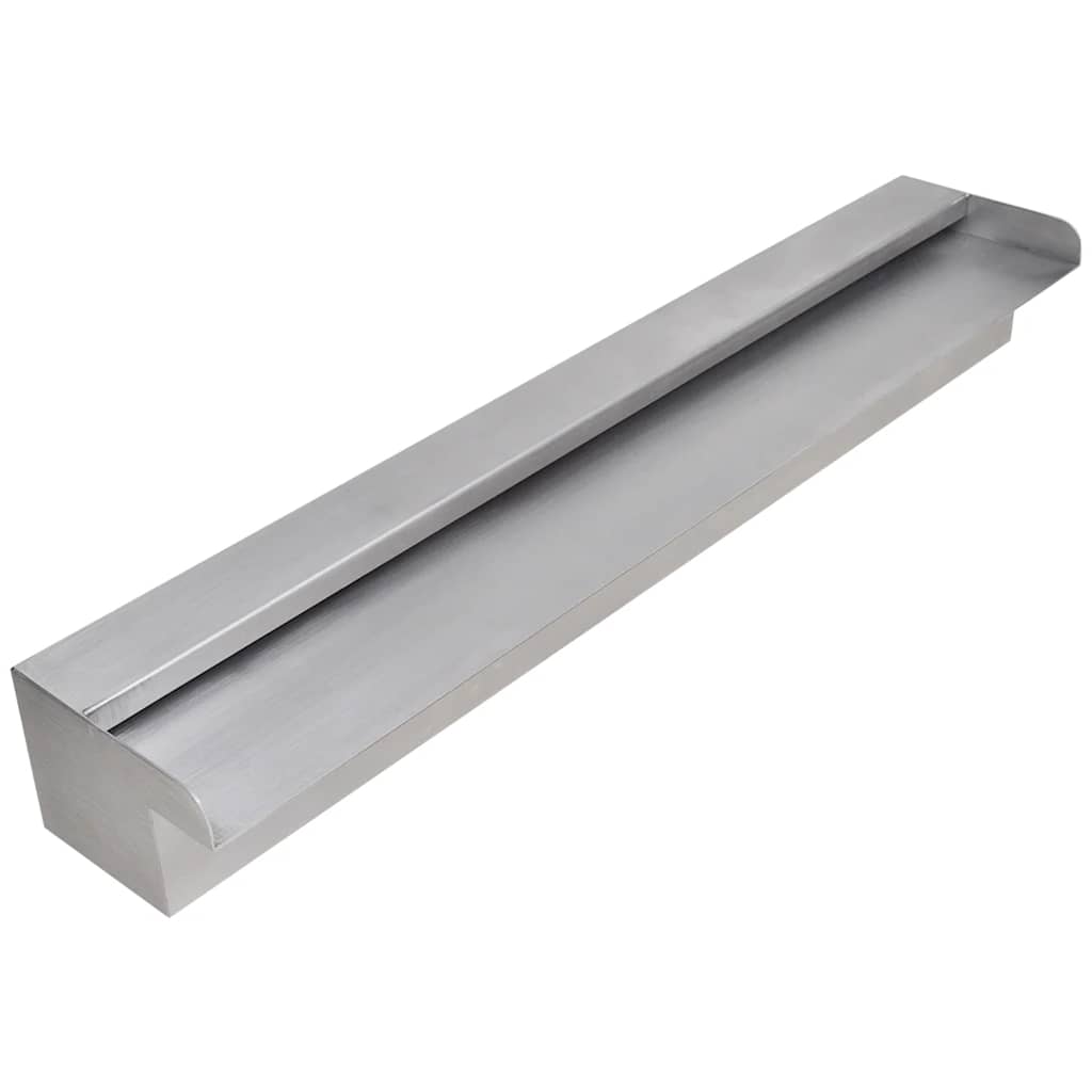 Rectangular Waterfall Pool Fountain Stainless Steel 23.6