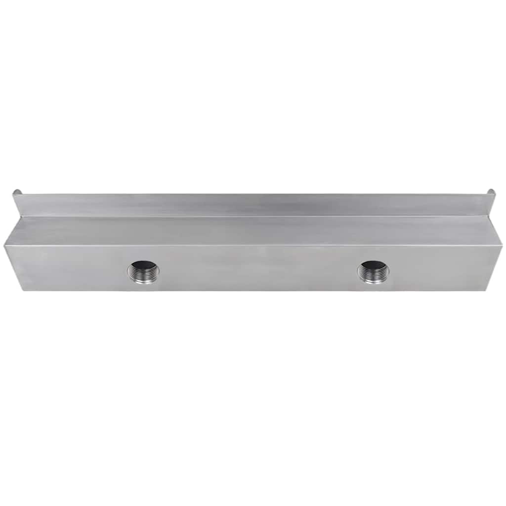 Rectangular Waterfall Pool Fountain Stainless Steel 23.6