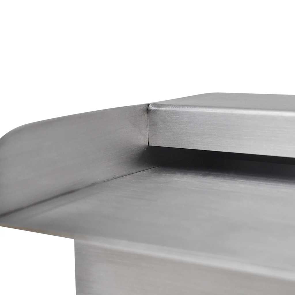 Rectangular Waterfall Pool Fountain Stainless Steel 23.6