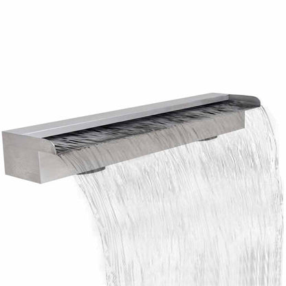 Rectangular Waterfall Pool Fountain Stainless Steel 35.4