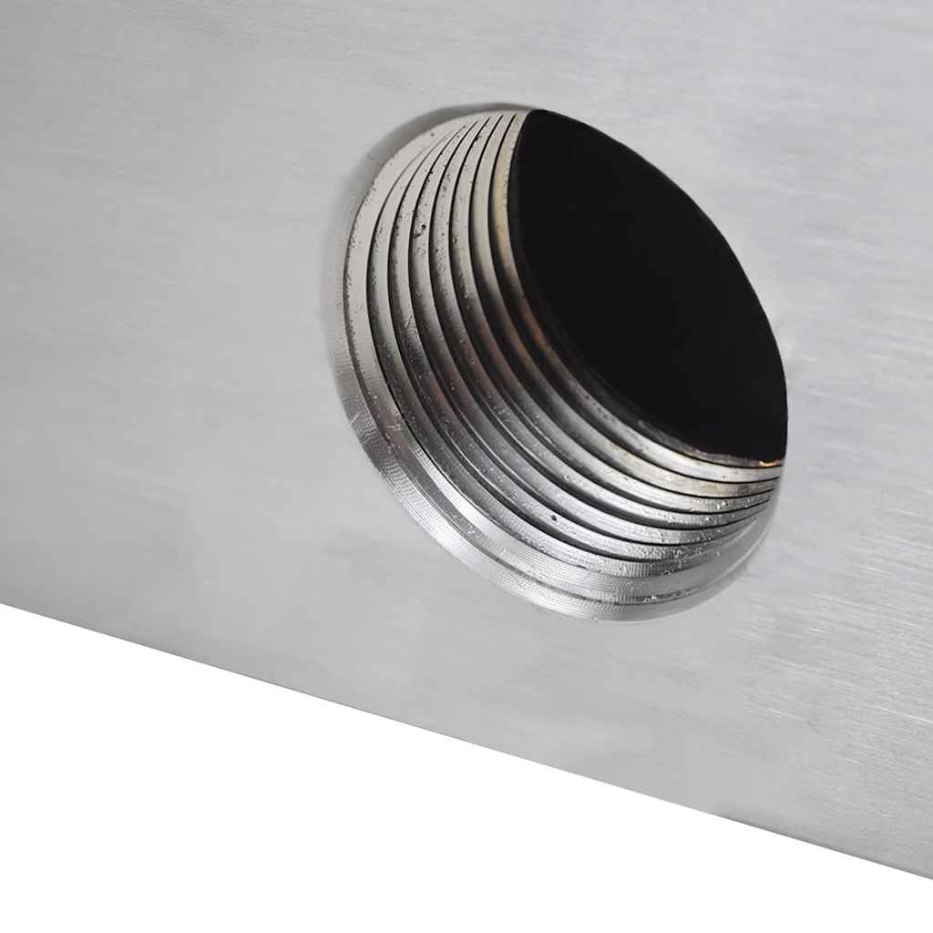 Rectangular Waterfall Pool Fountain Stainless Steel 35.4