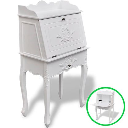 Desk | White | MDF and Pinewood | 60 x 36.4 x 111 cm | Desk | Rectangular