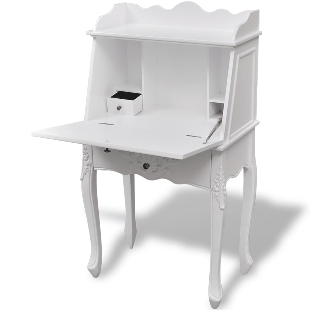 Desk | White | MDF and Pinewood | 60 x 36.4 x 111 cm | Desk | Rectangular