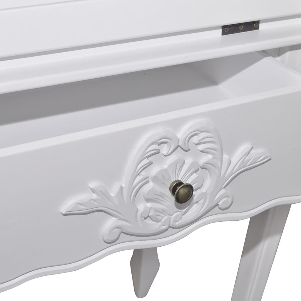 Desk | White | MDF and Pinewood | 60 x 36.4 x 111 cm | Desk | Rectangular