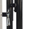 Black Single Door Fence Gate 39.4"x49.2"