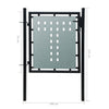 Black Single Door Fence Gate 39.4"x49.2"